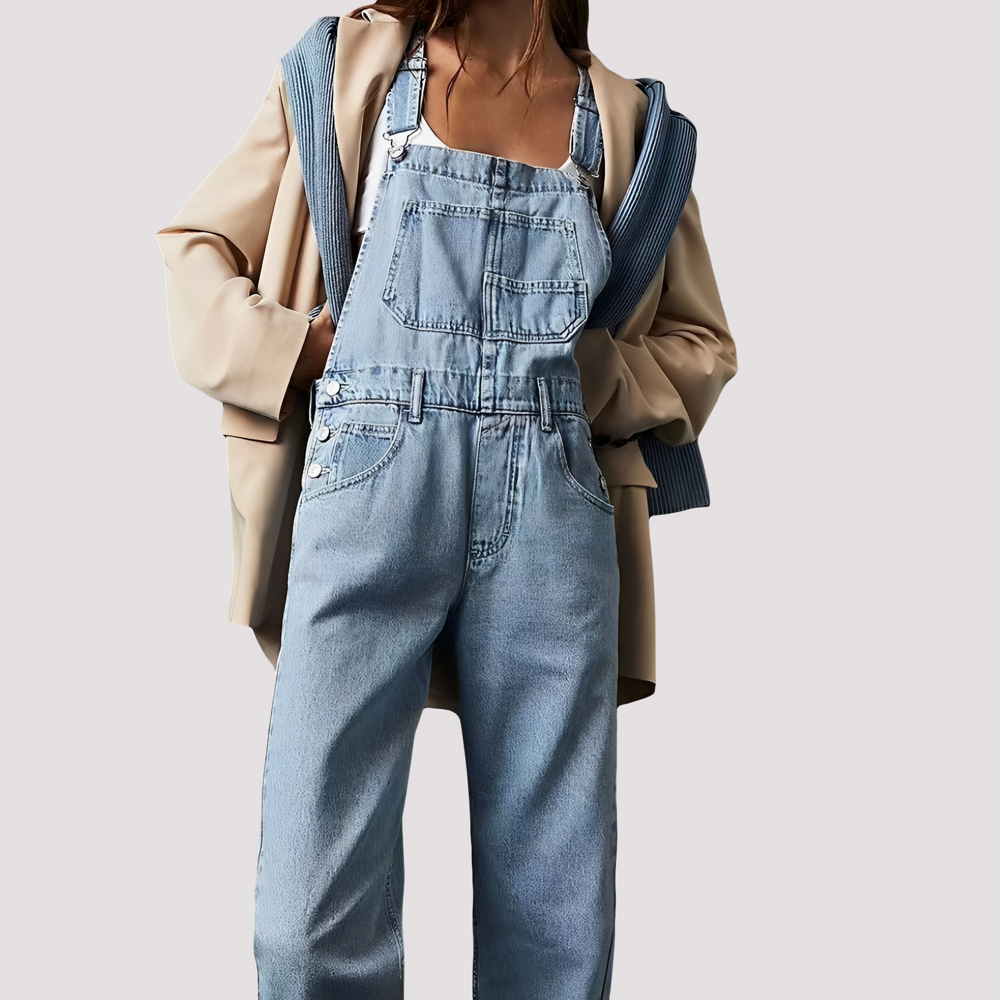 Sophie - Bequemer und lässiger Damen-Jeans-Jumpsuit