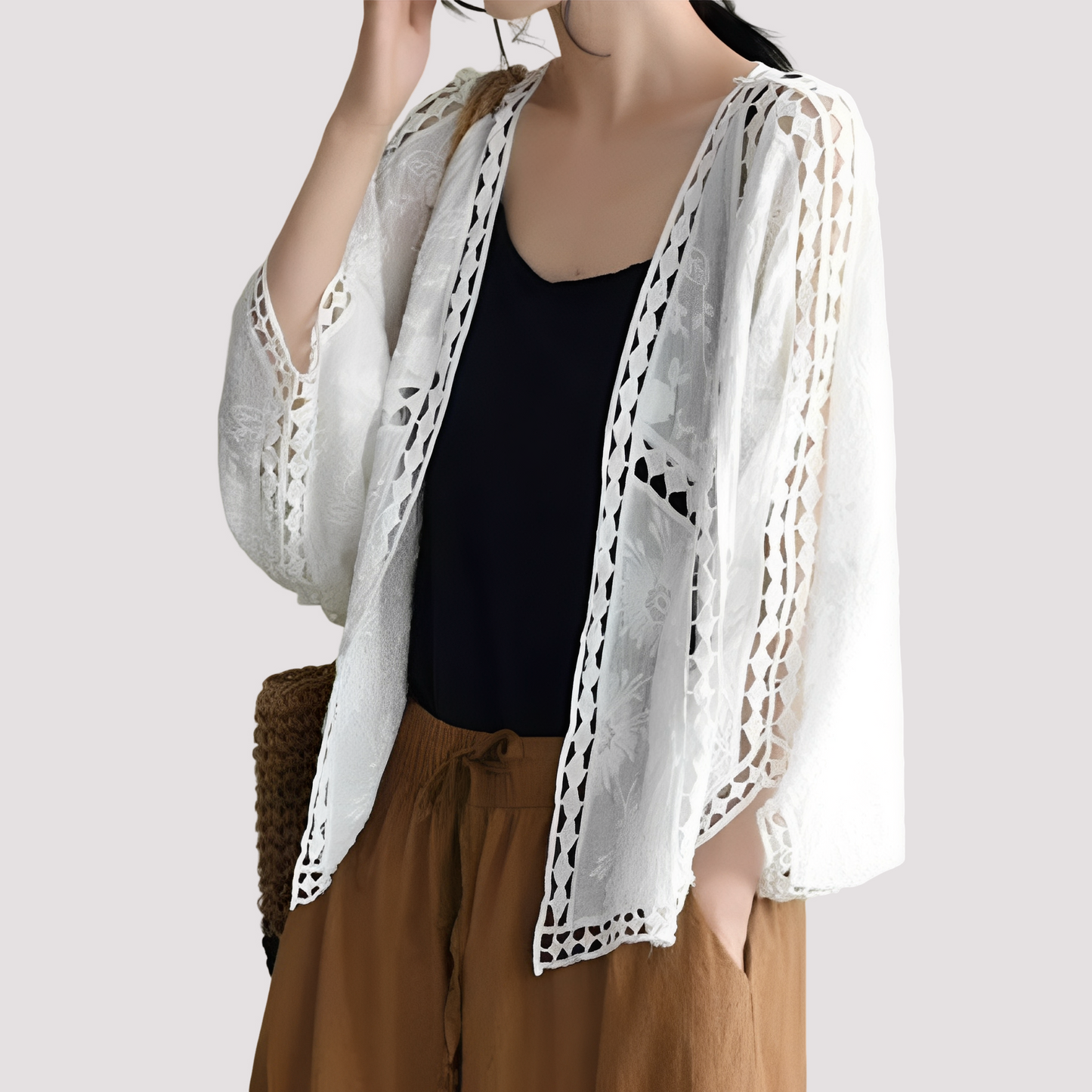 Connie - Stilvoller Cardigan mit Cut-Out-Details für Damen