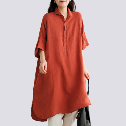 Deborah - Lockeres, lässig geschnittenes Hemdkleid für Damen