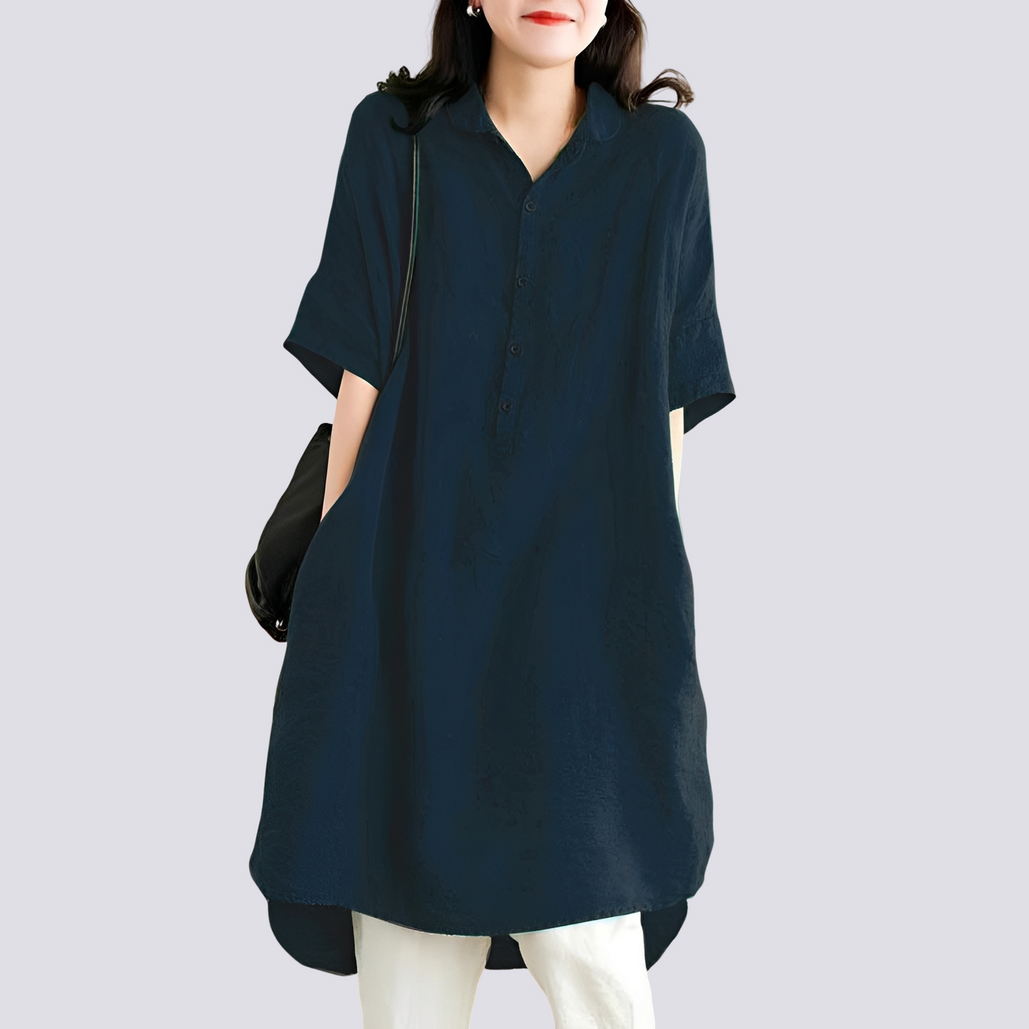 Deborah - Lockeres, lässig geschnittenes Hemdkleid für Damen