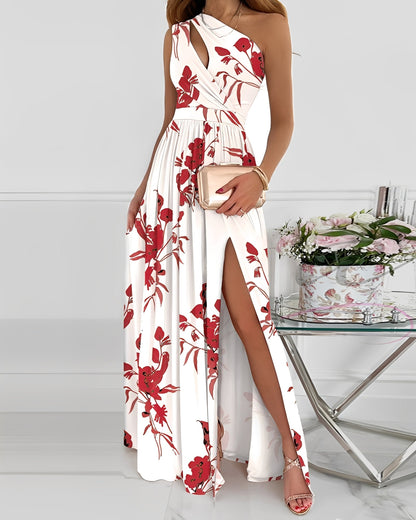 Jasmin - Modernes langes Ein-Schulter-Kleid für Damen