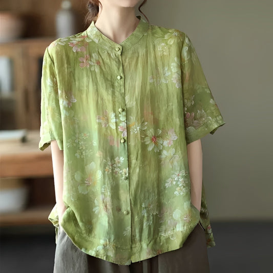 Alana - Elegante Bluse mit halben Ärmeln für Damen