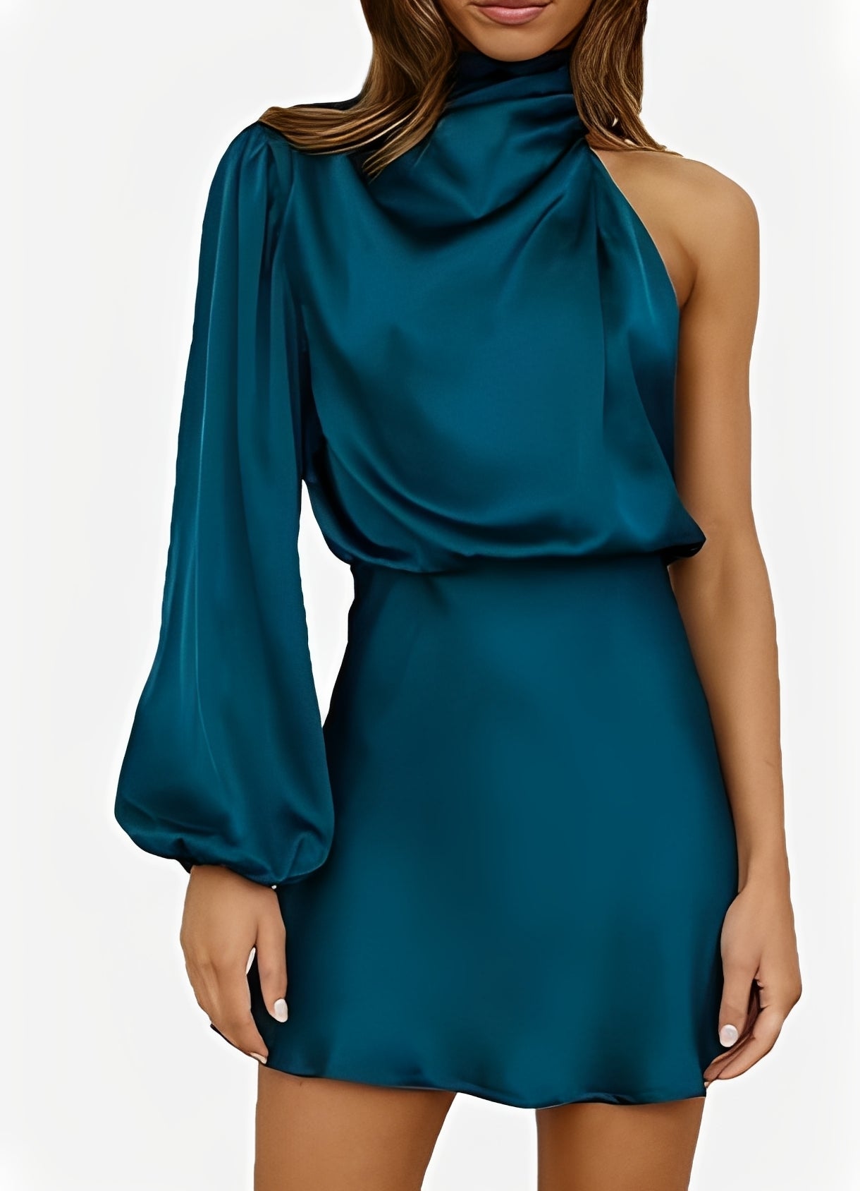 Sammy - Modisches One-Shoulder-Kleid mit langen Ärmeln