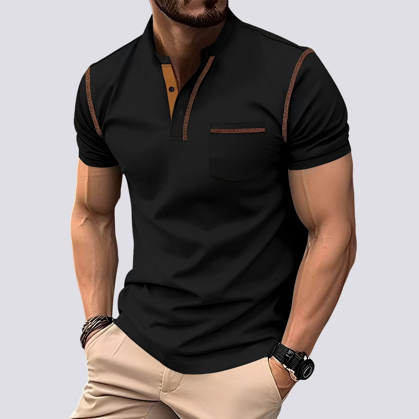 Stefan - Elegantes, luftdurchlässiges Poloshirt für Herren