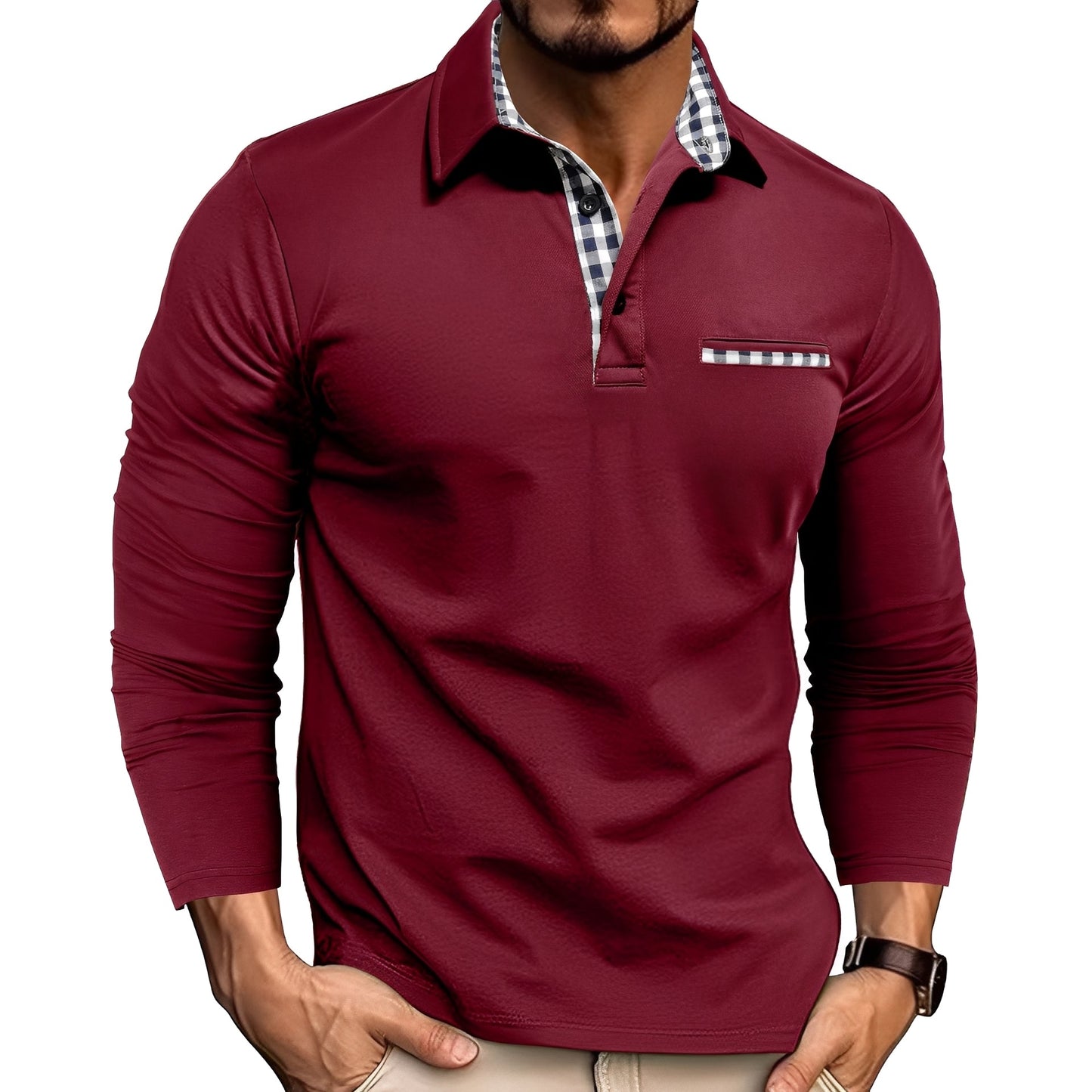 Rupert - Lässig Langarm-Poloshirt für Herren