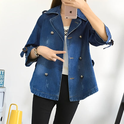 Faye - Schicker Cape-Mantel aus Denim