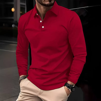 Conner – Herren-Poloshirt mit langen Ärmeln – Entspannt & bequem
