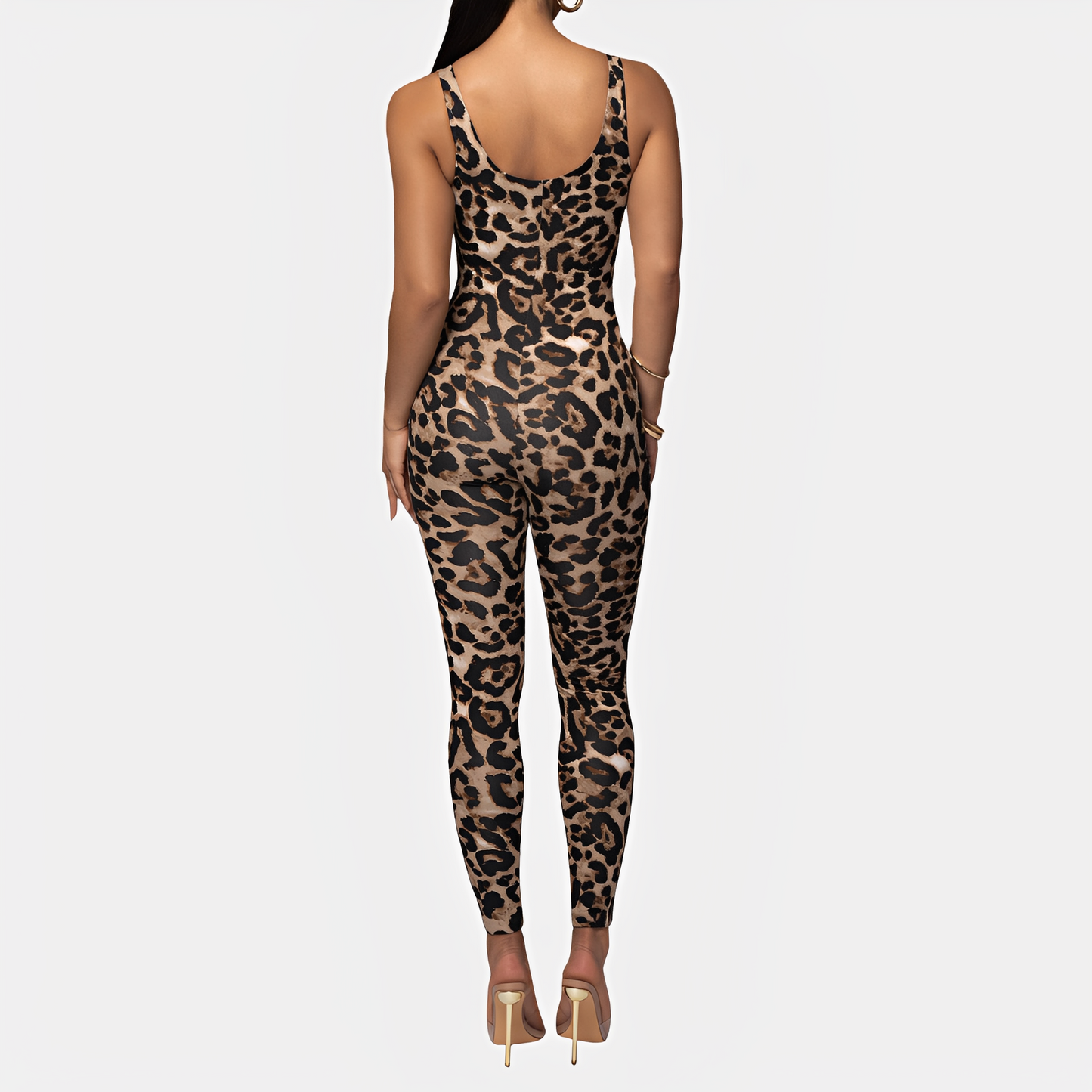 Elaine - Eleganter Bedruckter Bodycon-Jumpsuit