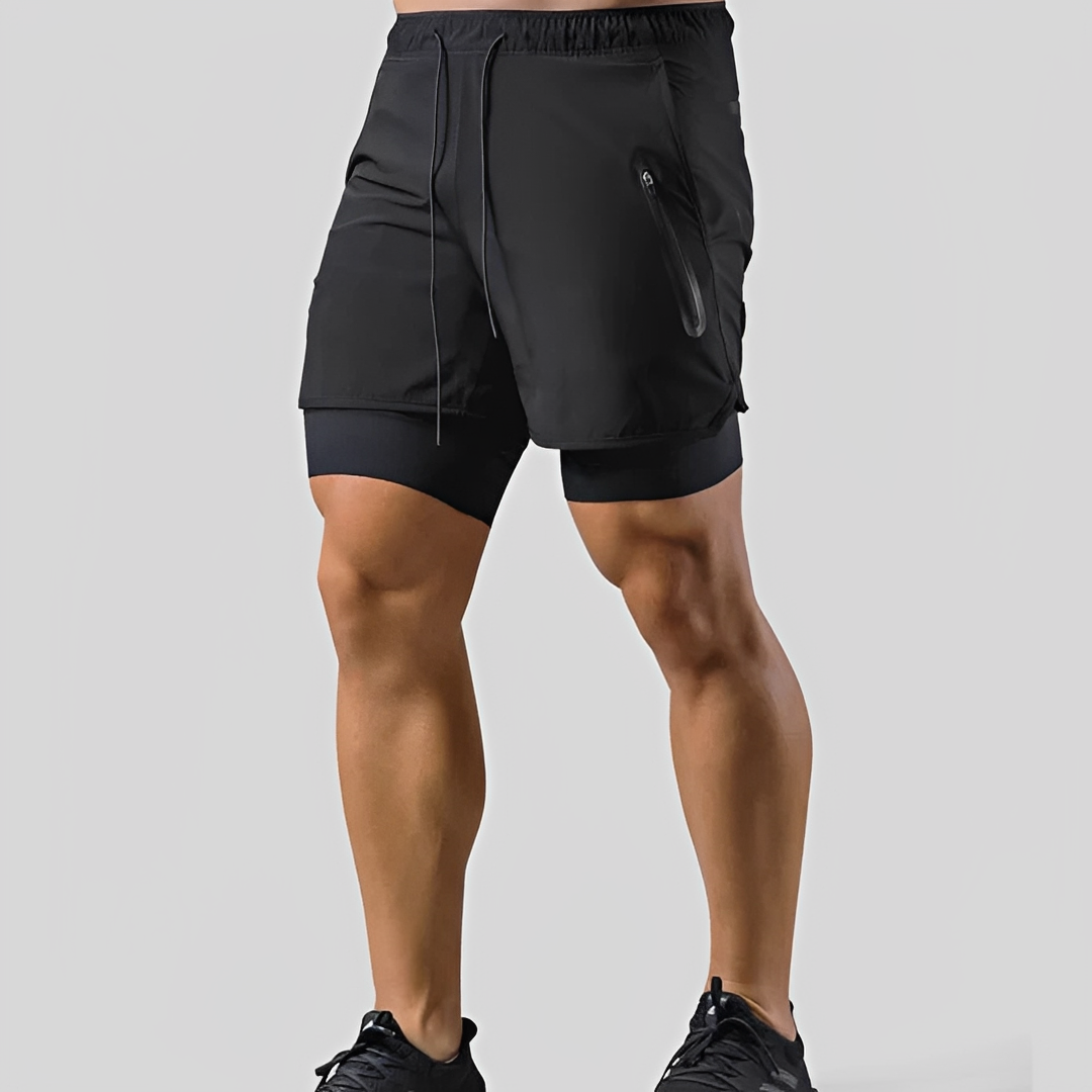 Steven - Herren Shorts - Zweilagig für sportliche Aktivitäten