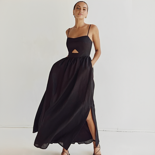 Meadel - Elegantes ärmelloses Maxi-Kleid