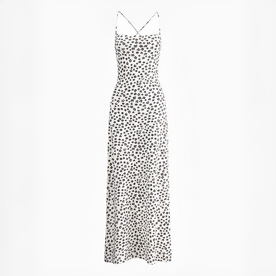 Emily - Langes, fließendes Kleid mit Spaghettiträgern