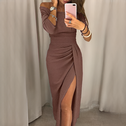 Cristy - Elegantes Damenkleid ohne Schultern