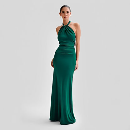 Mabel - Elegantes Maxikleid mit offenem Rücken