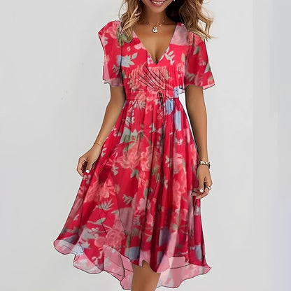 Emelia - Blumiges Chiffonkleid