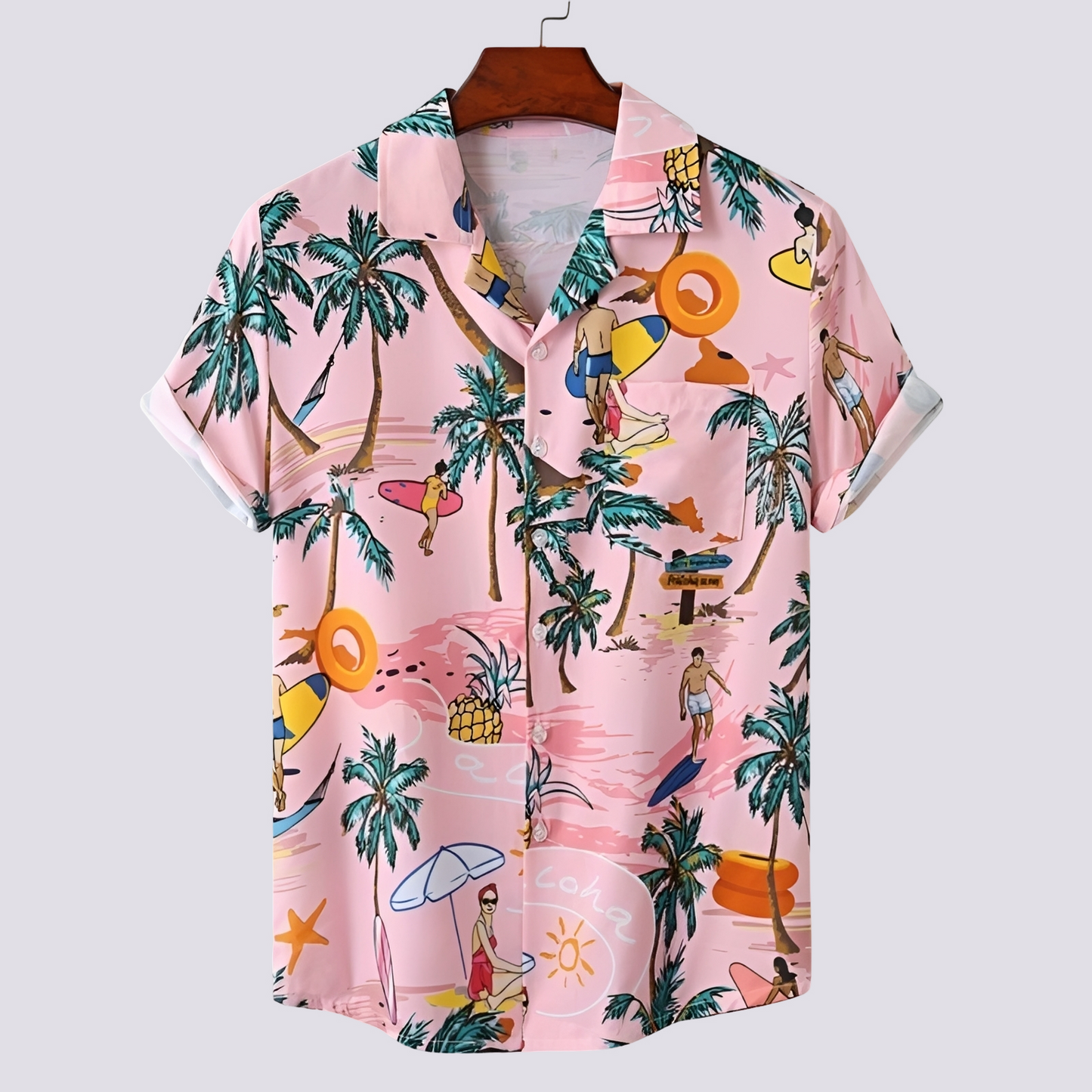 Ronan - Stilvolles Herrenhemd im Hawaii-Design