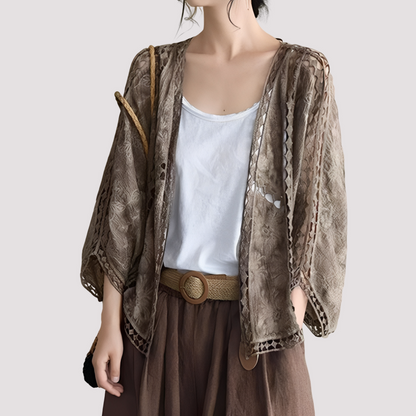 Connie - Stilvoller Cardigan mit Cut-Out-Details für Damen