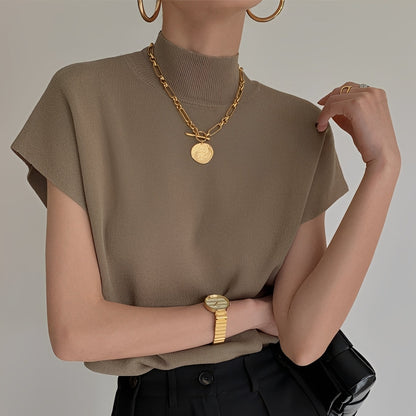 Rhea - Elegantes Halbrollkragen-Top