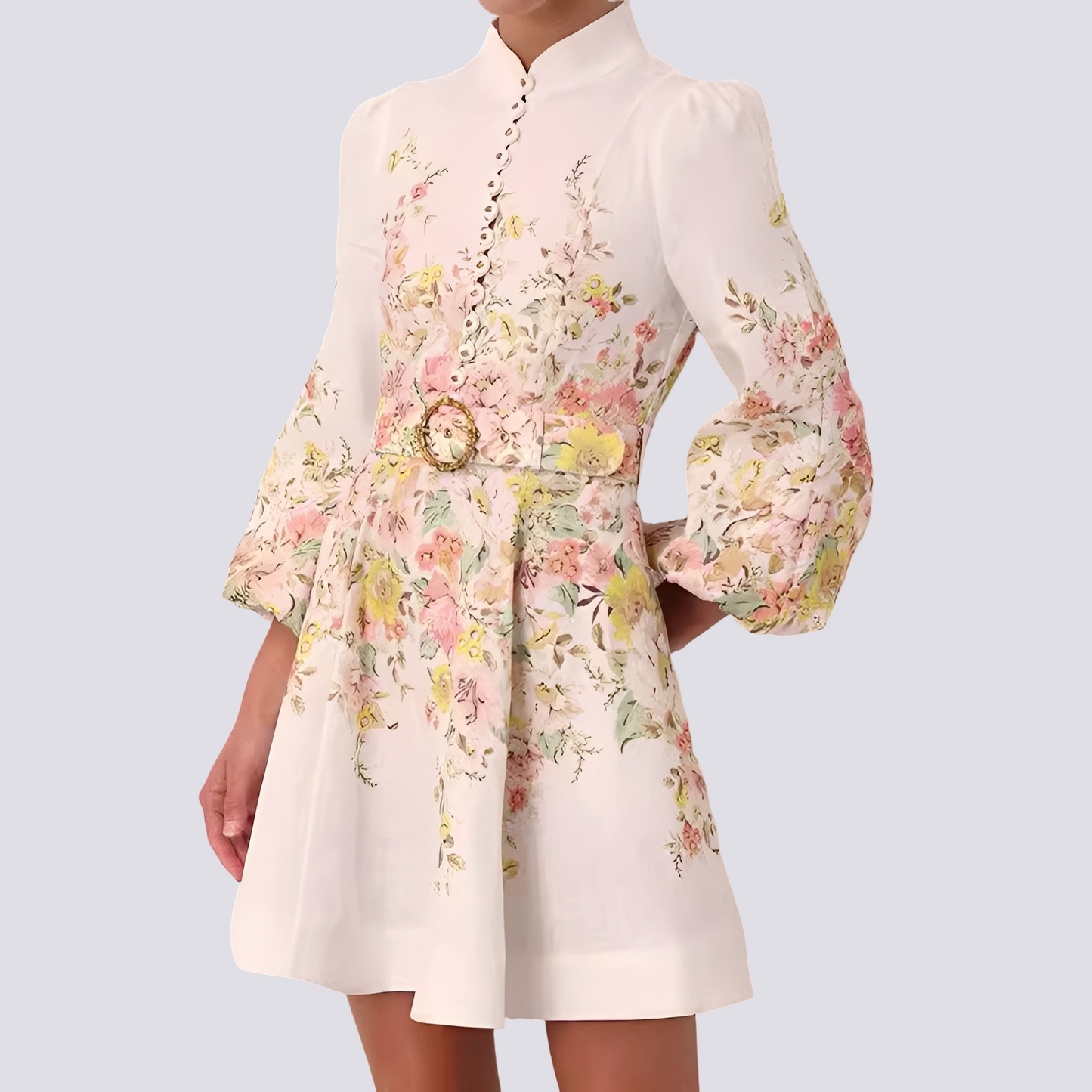 Saskia - Schickes Damen-Minikleid mit Knopfleiste
