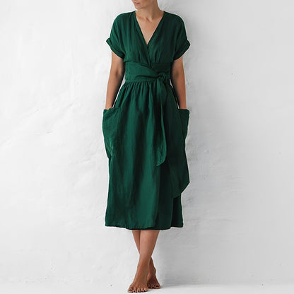 Sasha - Komfortables Wickelkleid mit Taschen
