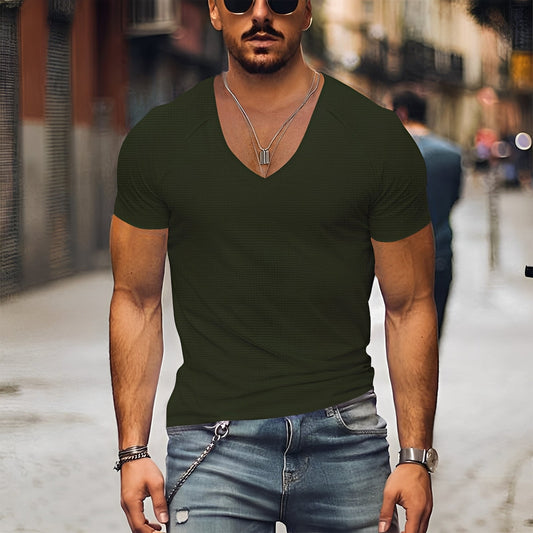 Kenneth - Herren V-Neck T-Shirt im entspannten Stil