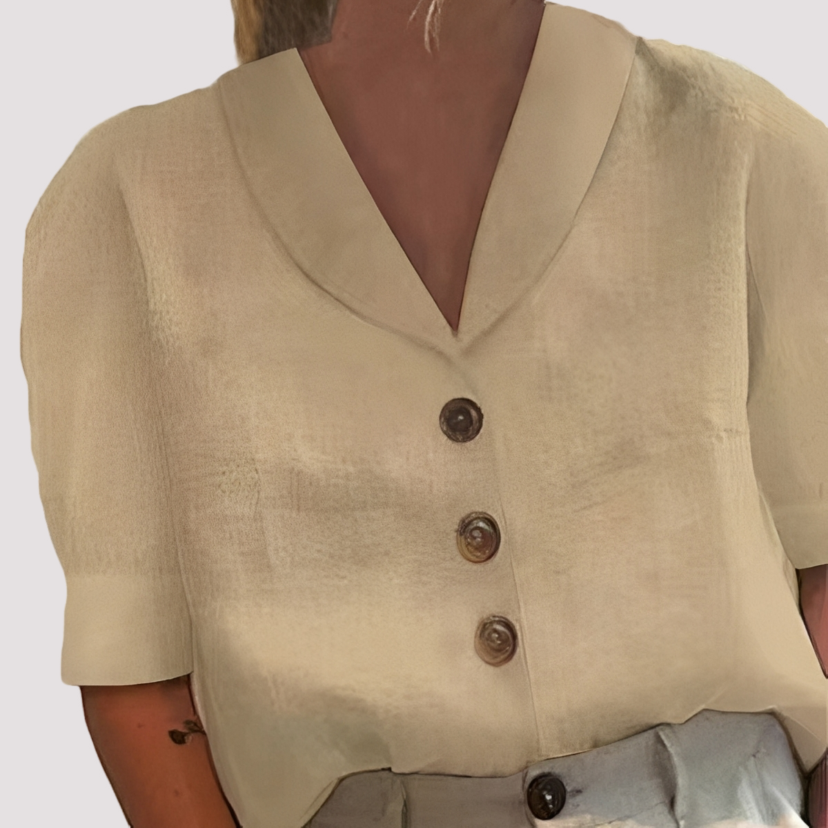 Mariyah - Trendy Bluse mit V-Ausschnitt
