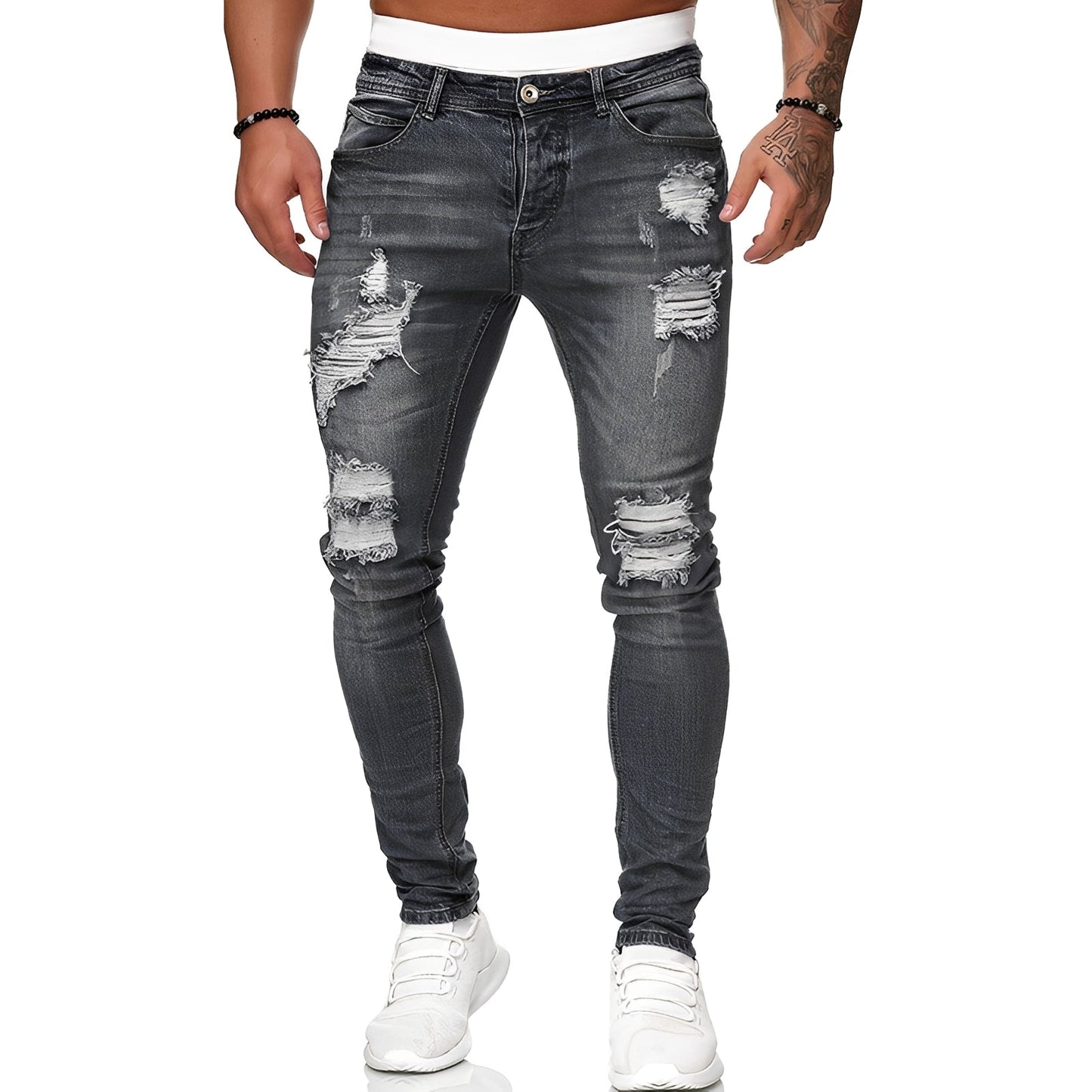 Annie - Herren-Skinny-Jeans mit stylischen Rissen