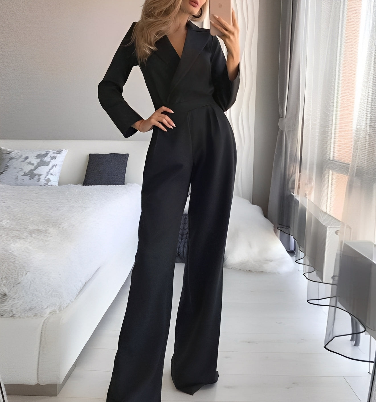 Emilie - Eleganter Jumpsuit mit langen Ärmeln