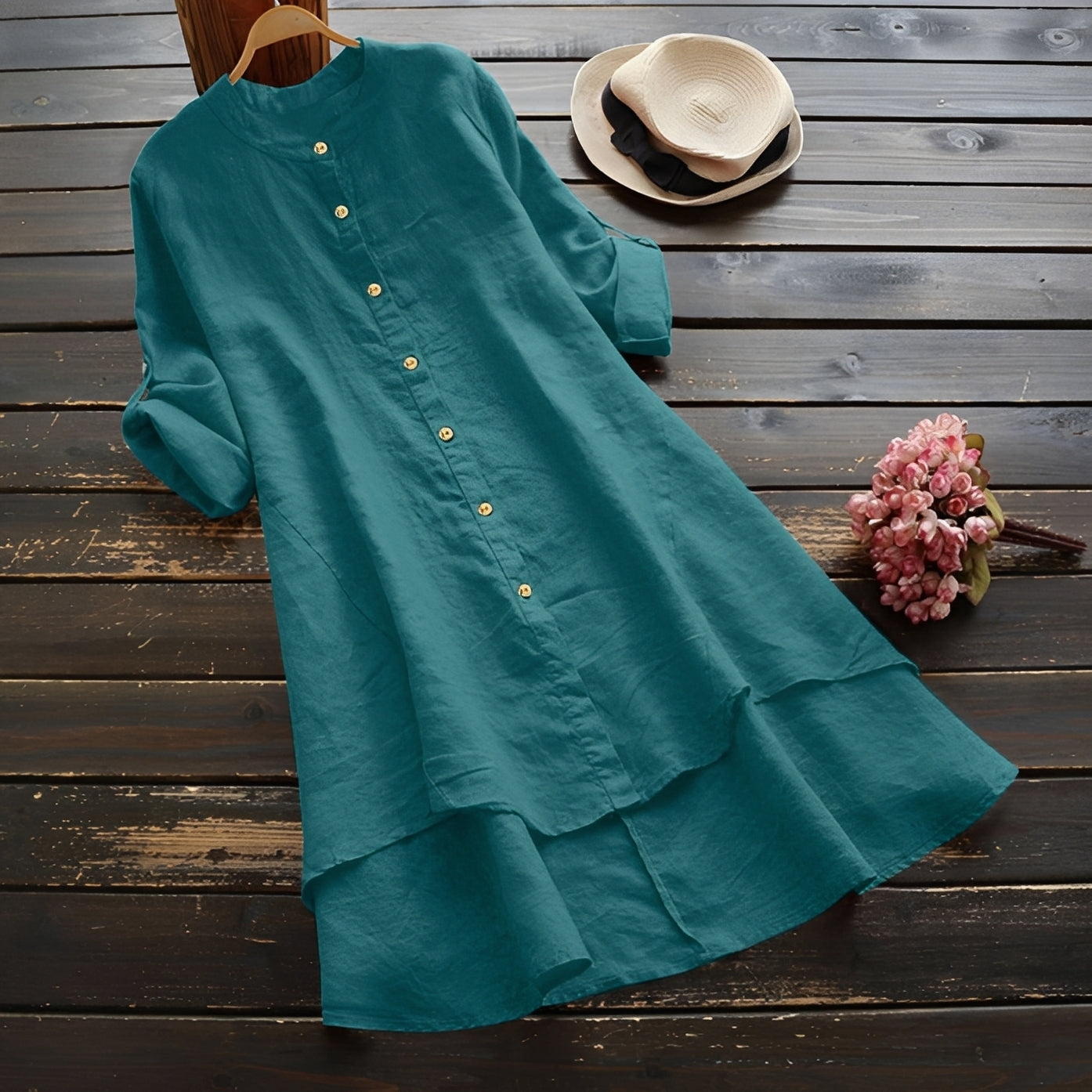 Mildred - Elegantes Kleid mit Knöpfen