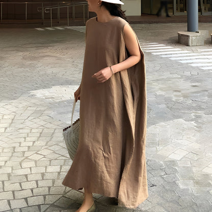Carly - Lockeres, ärmelloses Damenplisseekleid