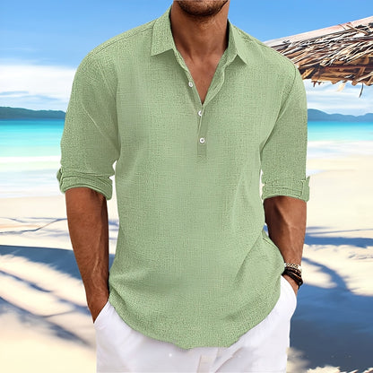 Ricky – Herren Langarmhemd – ideal für entspannte, warme Tage
