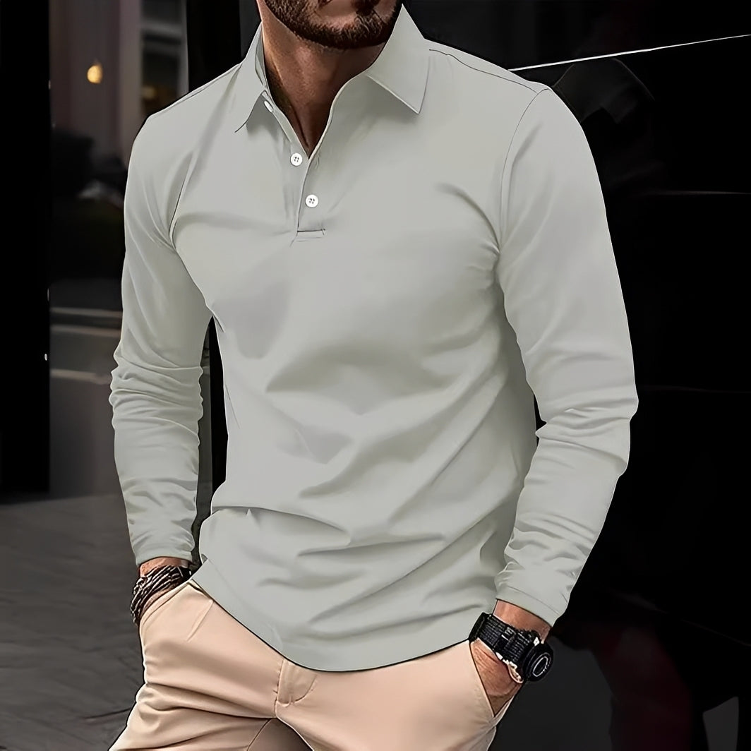Conner – Herren-Poloshirt mit langen Ärmeln – Entspannt & bequem