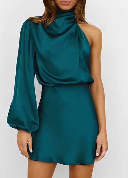 Sammy - Modisches One-Shoulder-Kleid mit langen Ärmeln
