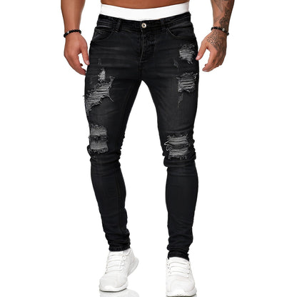 Annie - Herren-Skinny-Jeans mit stylischen Rissen