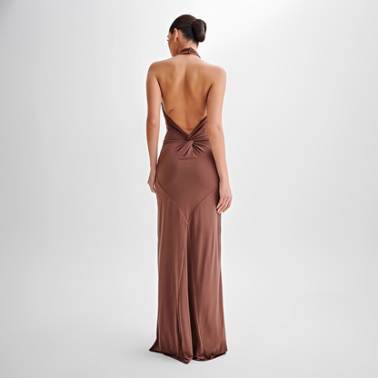 Mabel - Elegantes Maxikleid mit offenem Rücken