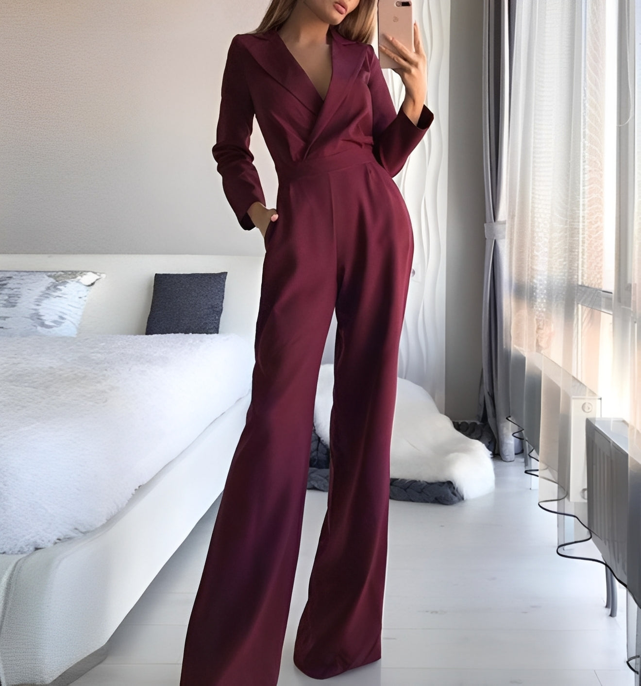 Emilie - Eleganter Jumpsuit mit langen Ärmeln