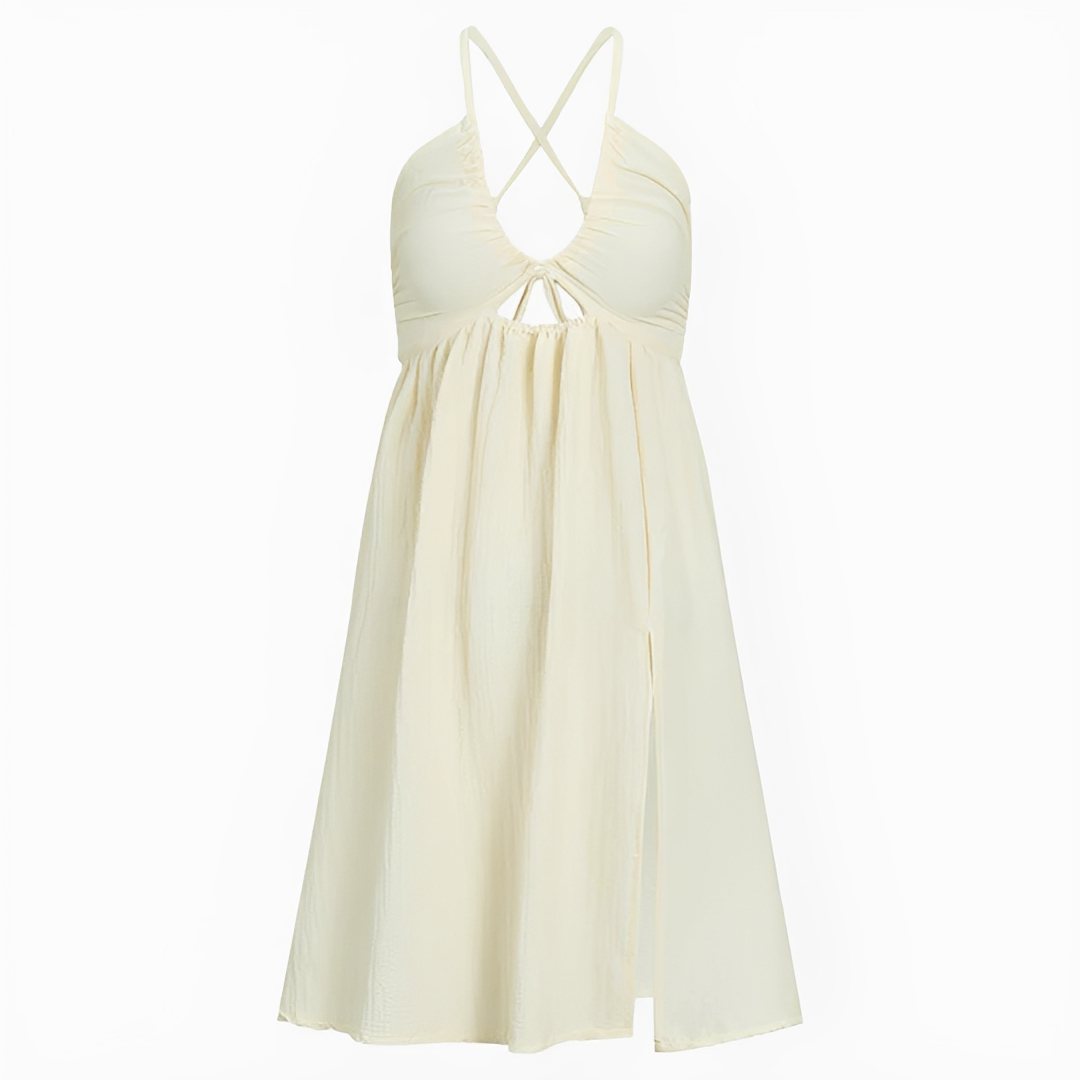 Edna - Elegantes Midikleid mit offenem Rücken
