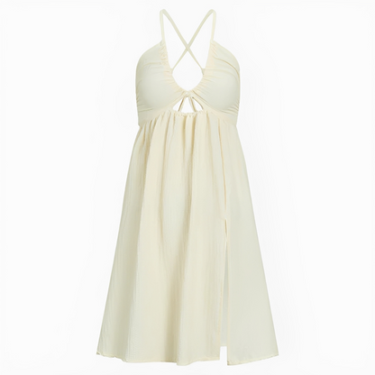 Edna - Elegantes Midikleid mit offenem Rücken