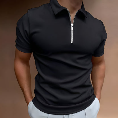 Carlos - Elegantes Herren-Polohemd mit Reißverschluss