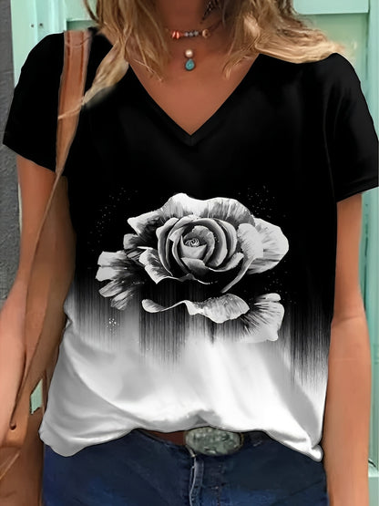 Niki - Elegantes Damenoberteil mit Blumendesign