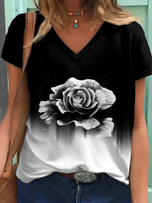 Niki - Elegantes Damenoberteil mit Blumendesign