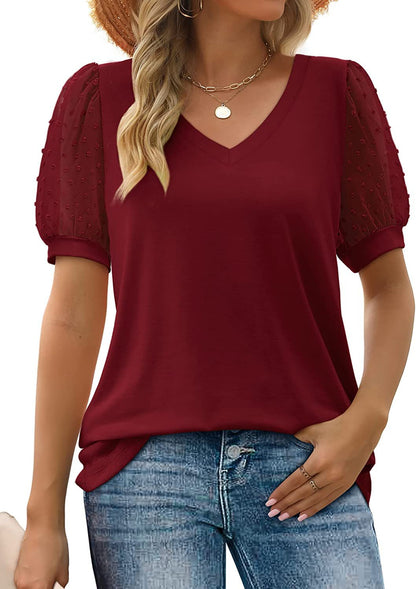 Jessica - Damen V-Ausschnitt Oberteil im eleganten Design