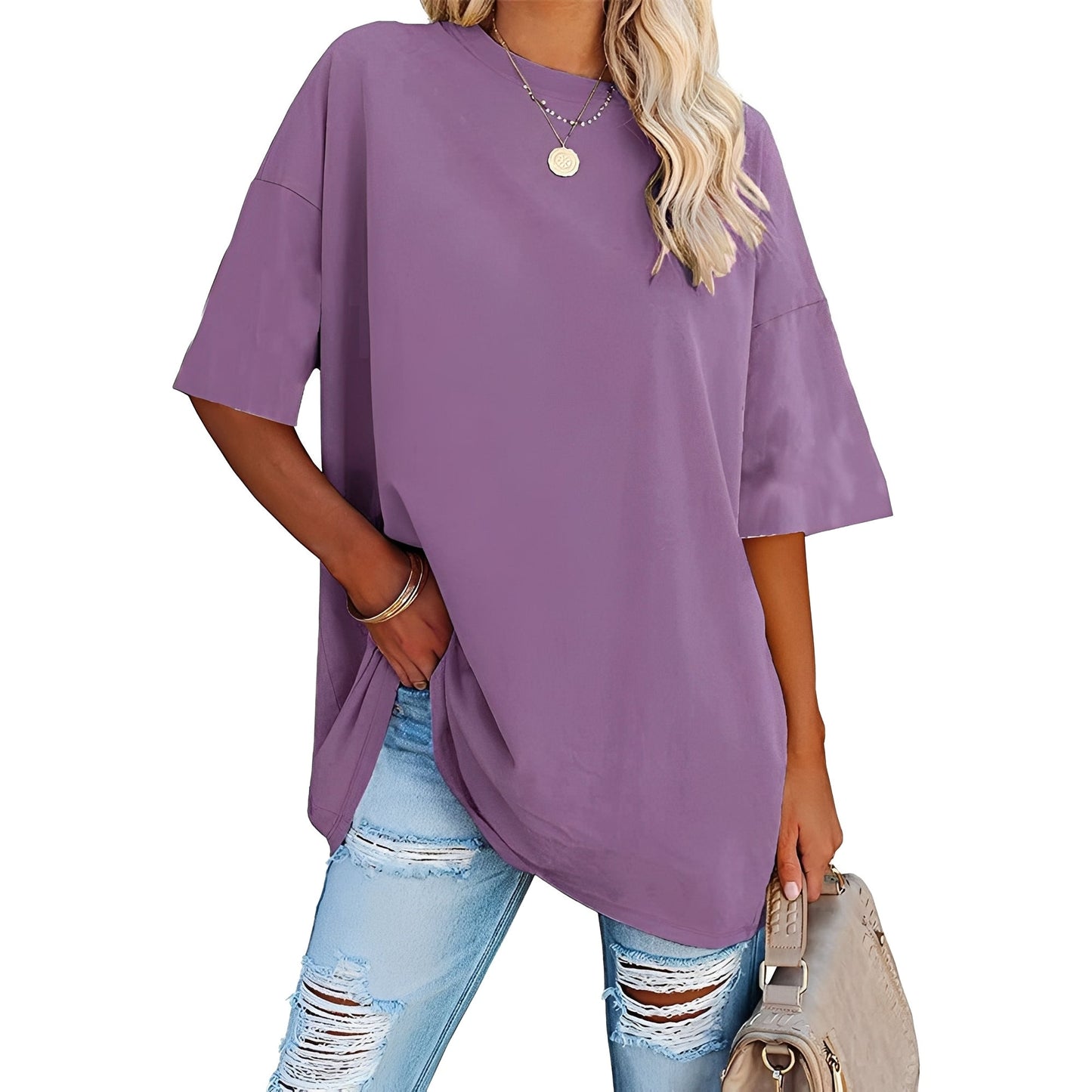 Alice - Locker geschnittenes T-Shirt mit breiten Schultern