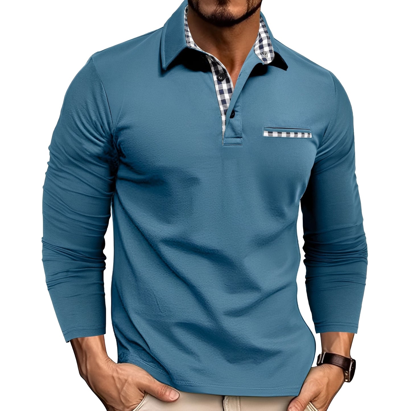 Rupert - Lässig Langarm-Poloshirt für Herren