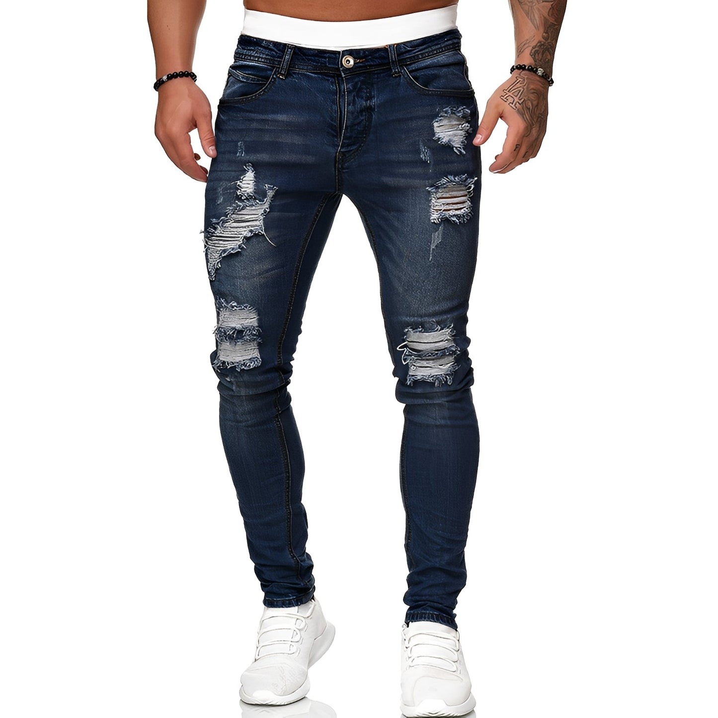 Annie - Herren-Skinny-Jeans mit stylischen Rissen