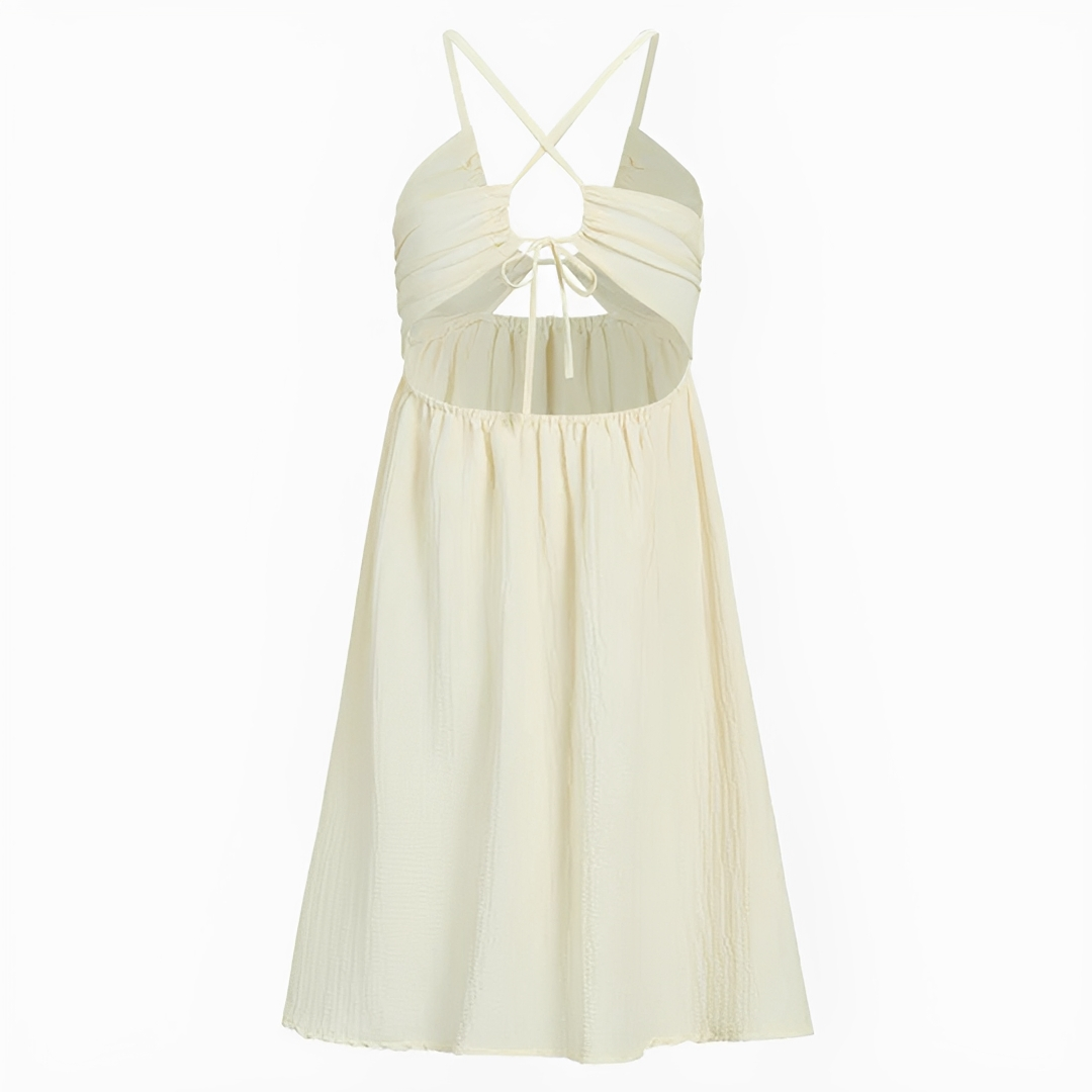 Edna - Elegantes Midikleid mit offenem Rücken
