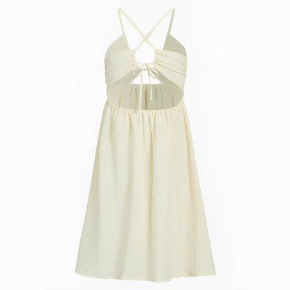 Edna - Elegantes Midikleid mit offenem Rücken