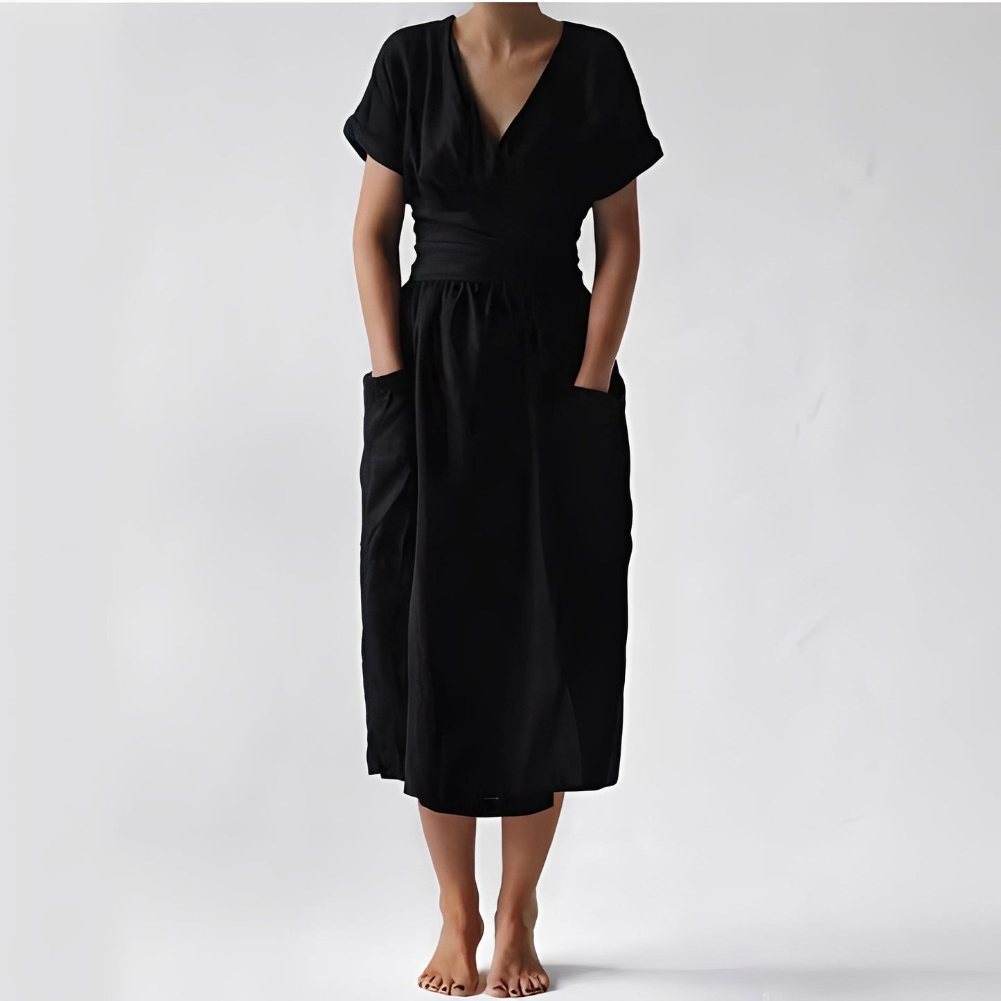 Sasha - Komfortables Wickelkleid mit Taschen
