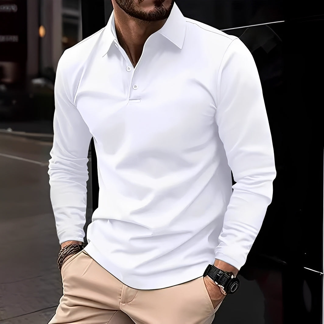 Conner – Herren-Poloshirt mit langen Ärmeln – Entspannt & bequem