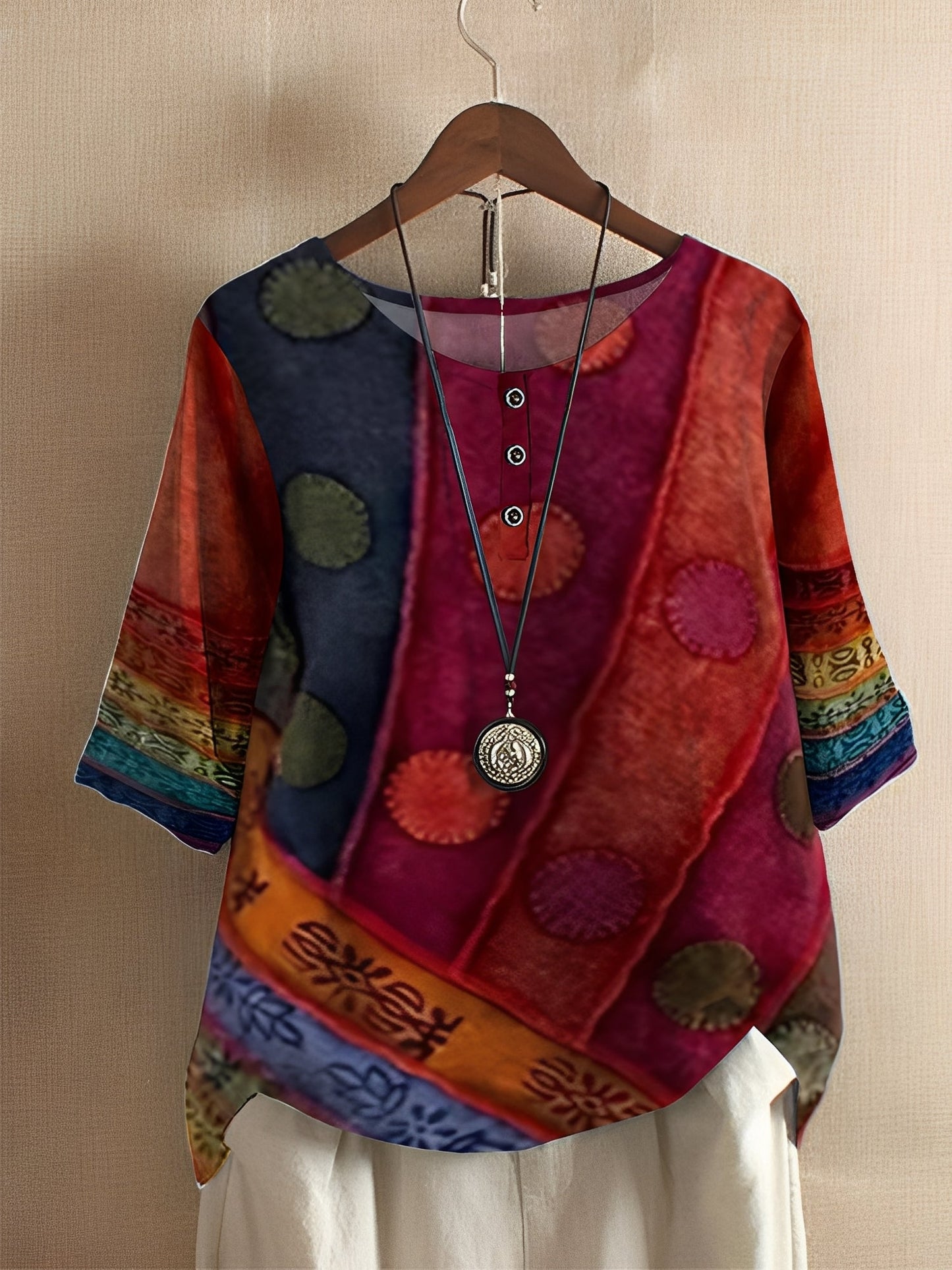 Hennie - Damenhemd mit lockerem Print-Design