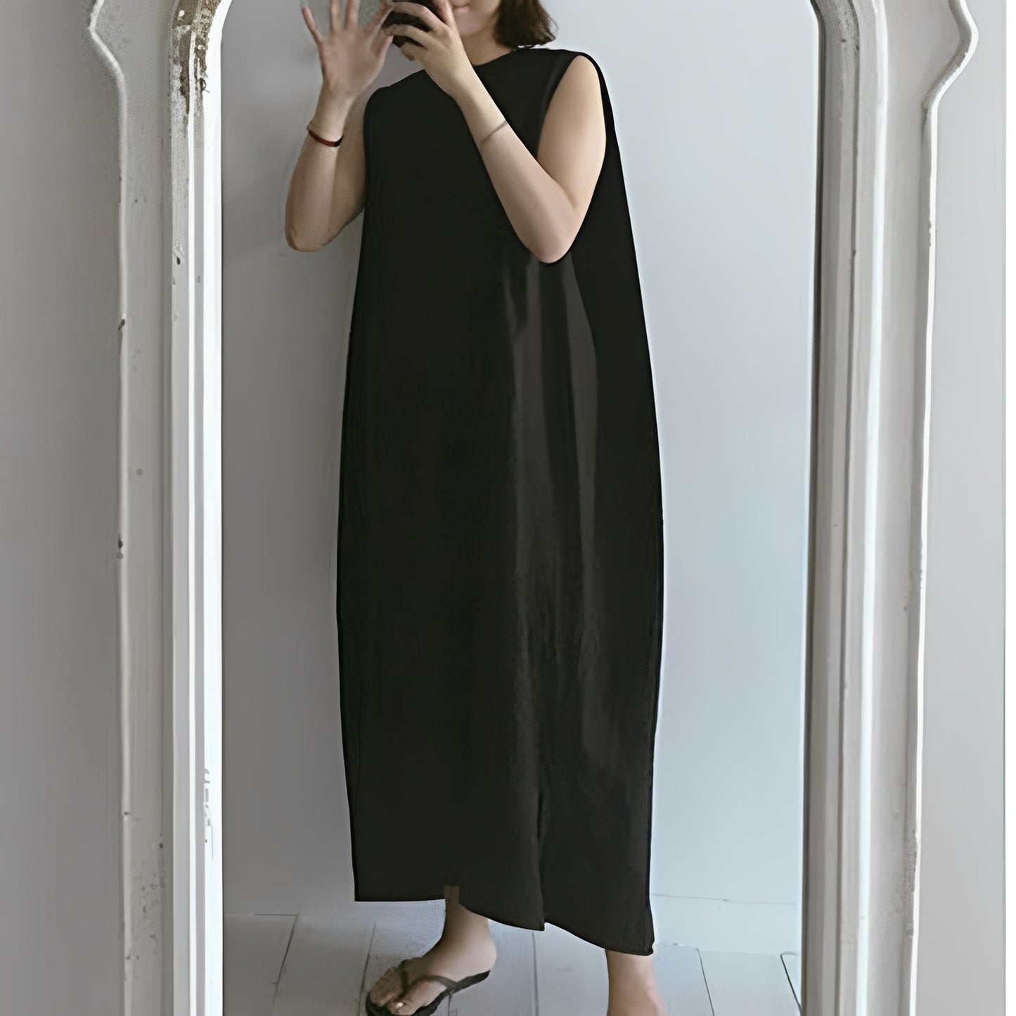 Carly - Lockeres, ärmelloses Damenplisseekleid